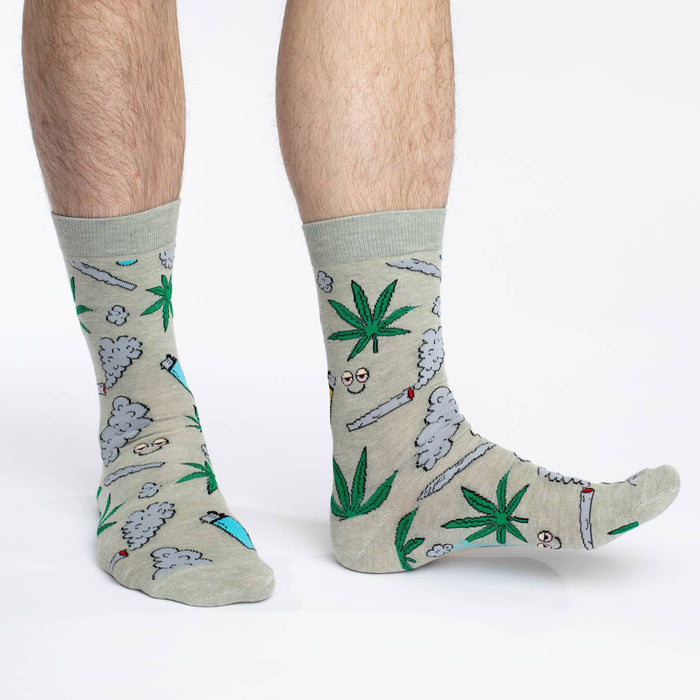 Men's Big & Tall Stoned Marijuana Socks