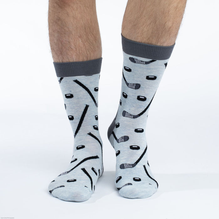 Men's Big & Tall Hockey Sticks and Pucks Socks