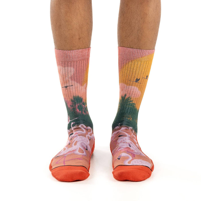 Men's Flamingos in the Sunset Socks